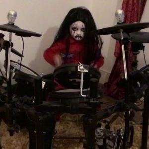 Here’s That Viral 5-Year-Old Slipknot Drummer Performing Before I Forget Dressed As Joey Jordison