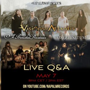 VISIONS OF ATLANTIS, YE BANISHED PRIVATEERS, AD INFINITUM Live Q&A (#NapalmSofaSeries)