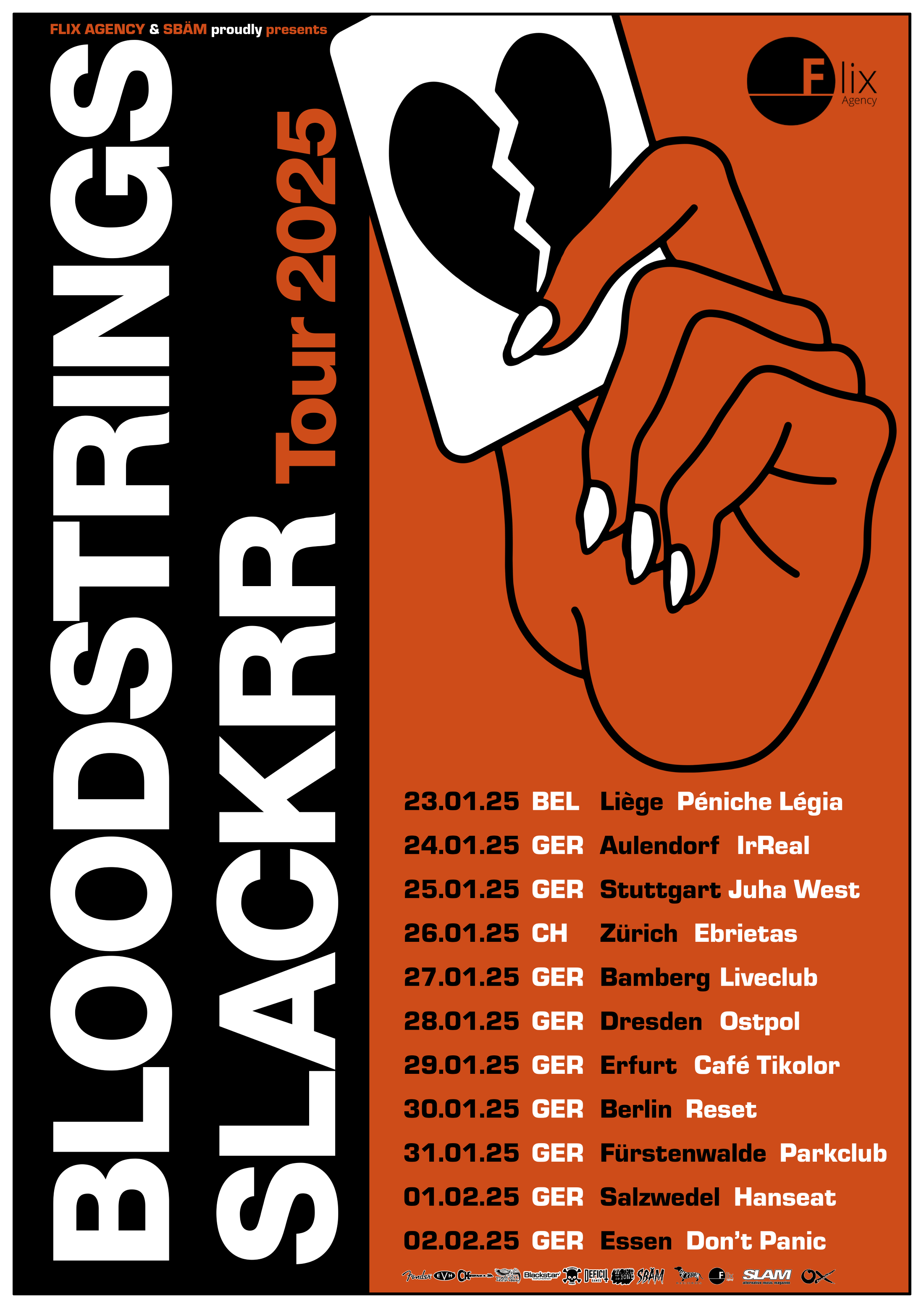 Bloodstrings und Slackrr mit gemeinsamer Tour Anfang 2025