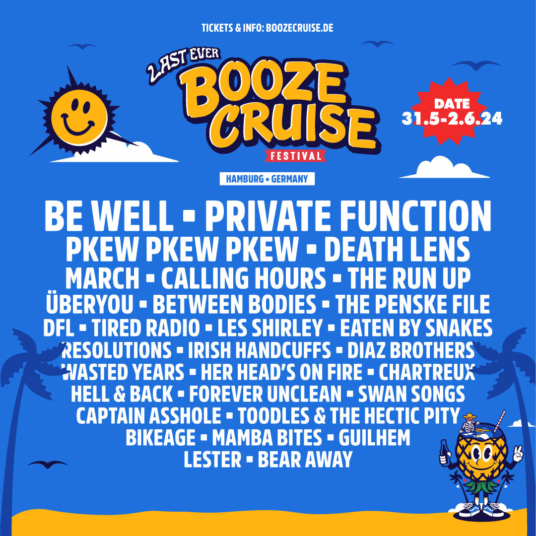 Booze Cruise Festival 2024: Weitere Bands für letzte Ausgabe