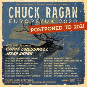 CHUCK RAGAN gibt Ersatztermine für das nächste Jahr bekannt