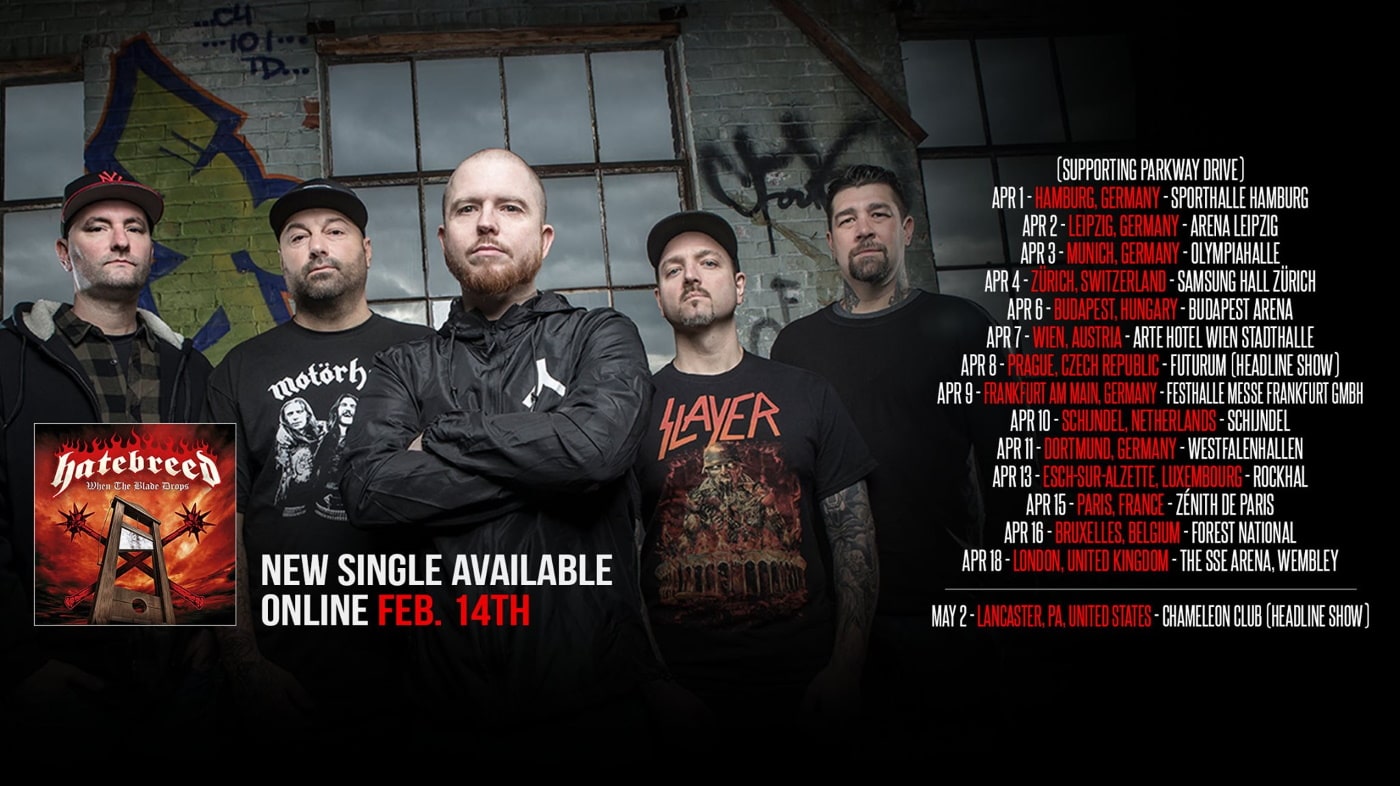 HATEBREED drops new single “When The Blade Drops”