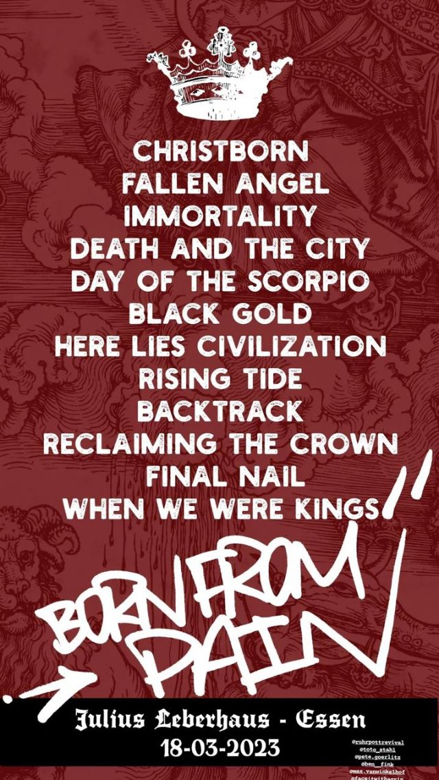 Ruhrpott Revival Festival: BORN FROM PAIN geben Setlist bekannt