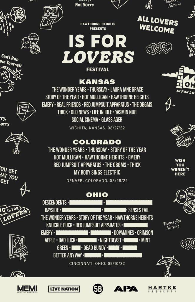 News: Hawthorne Heights Curate ‘Is For Lovers’ Festival