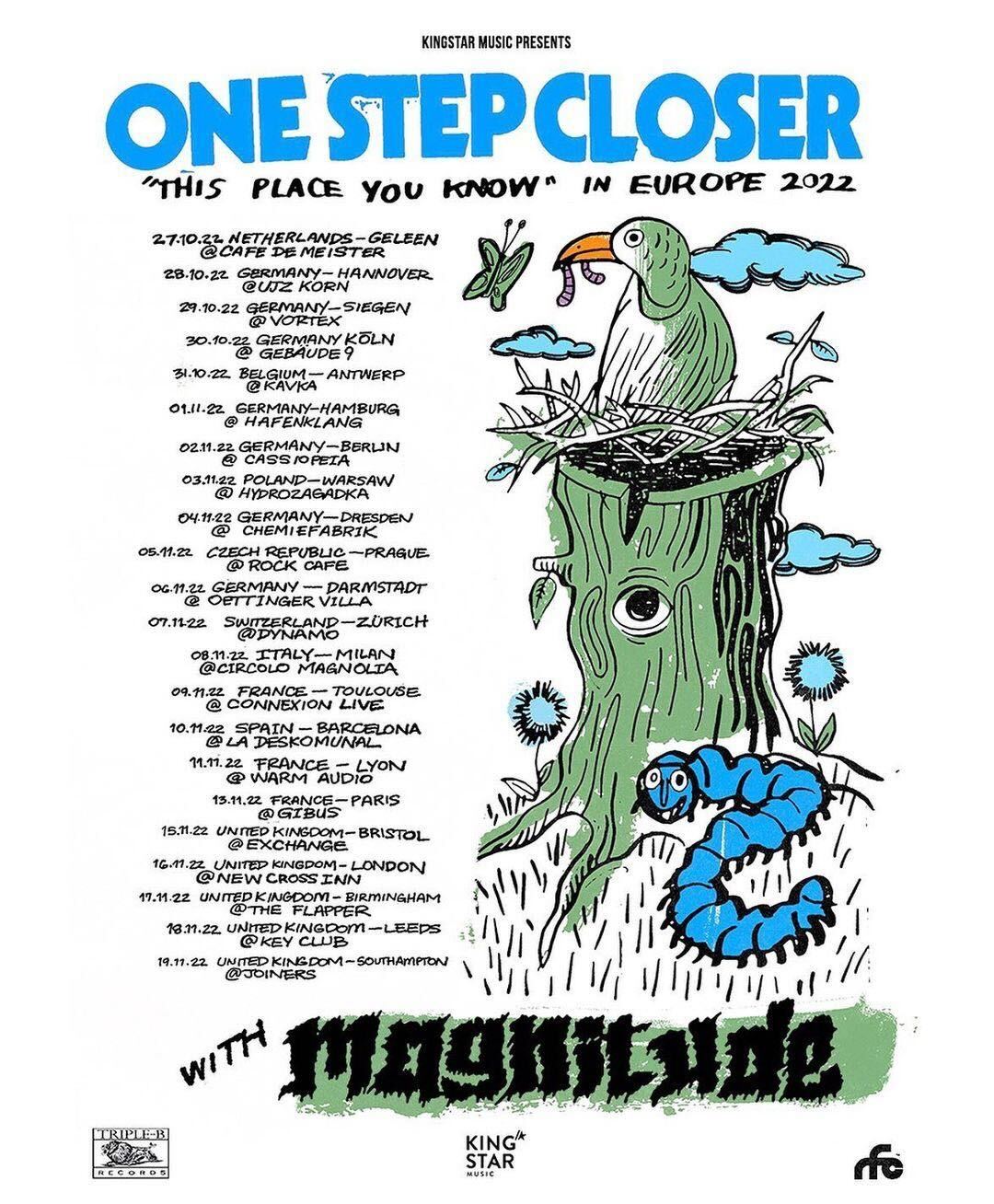 ONE STEP CLOSER & MAGNITUDE geben neue Tour-Termine bekannt