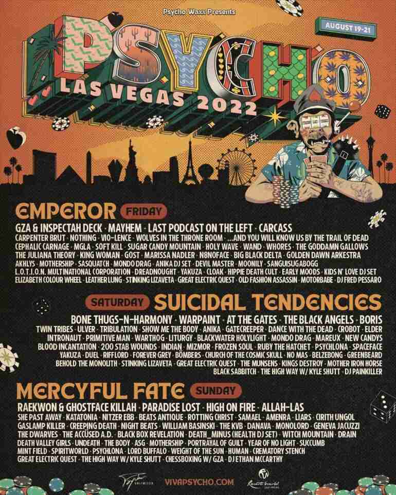 News: Psycho Las Vegas Daily Lineups Revealed