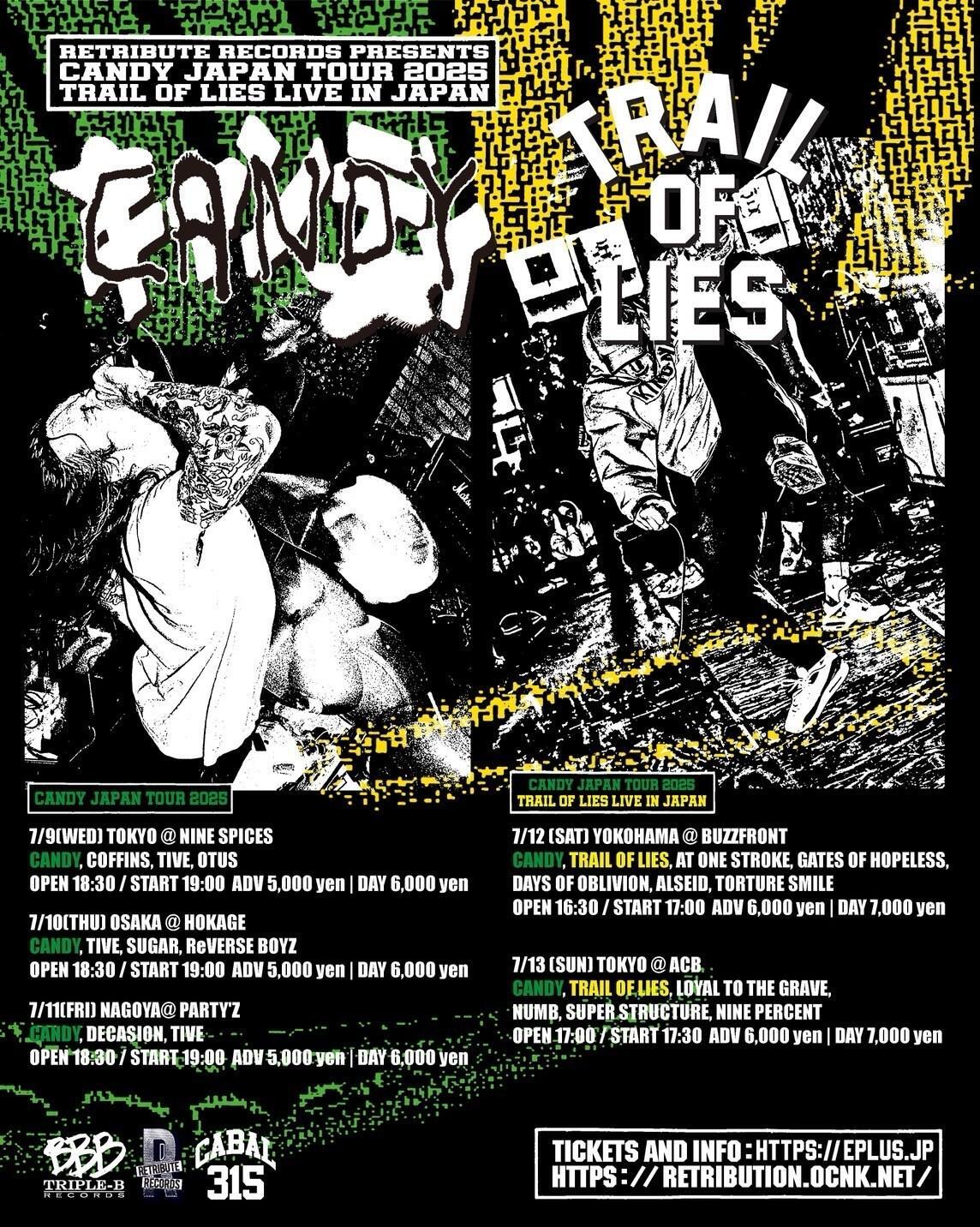 RETRIBUTE RECORDS Presents CANDY / TRAIL OF LIES Japan Tour 2025