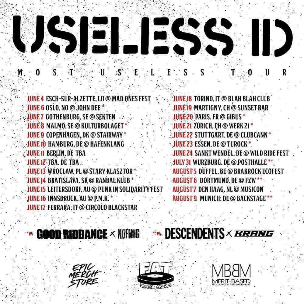 USELESS ID kommen im Sommer auf Euro-Tour