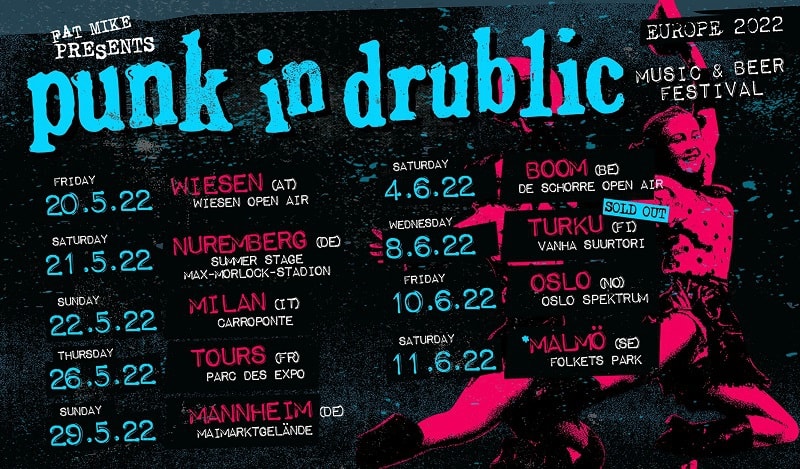 Anche il PUNK IN DRUBLIC rinviato al 2022