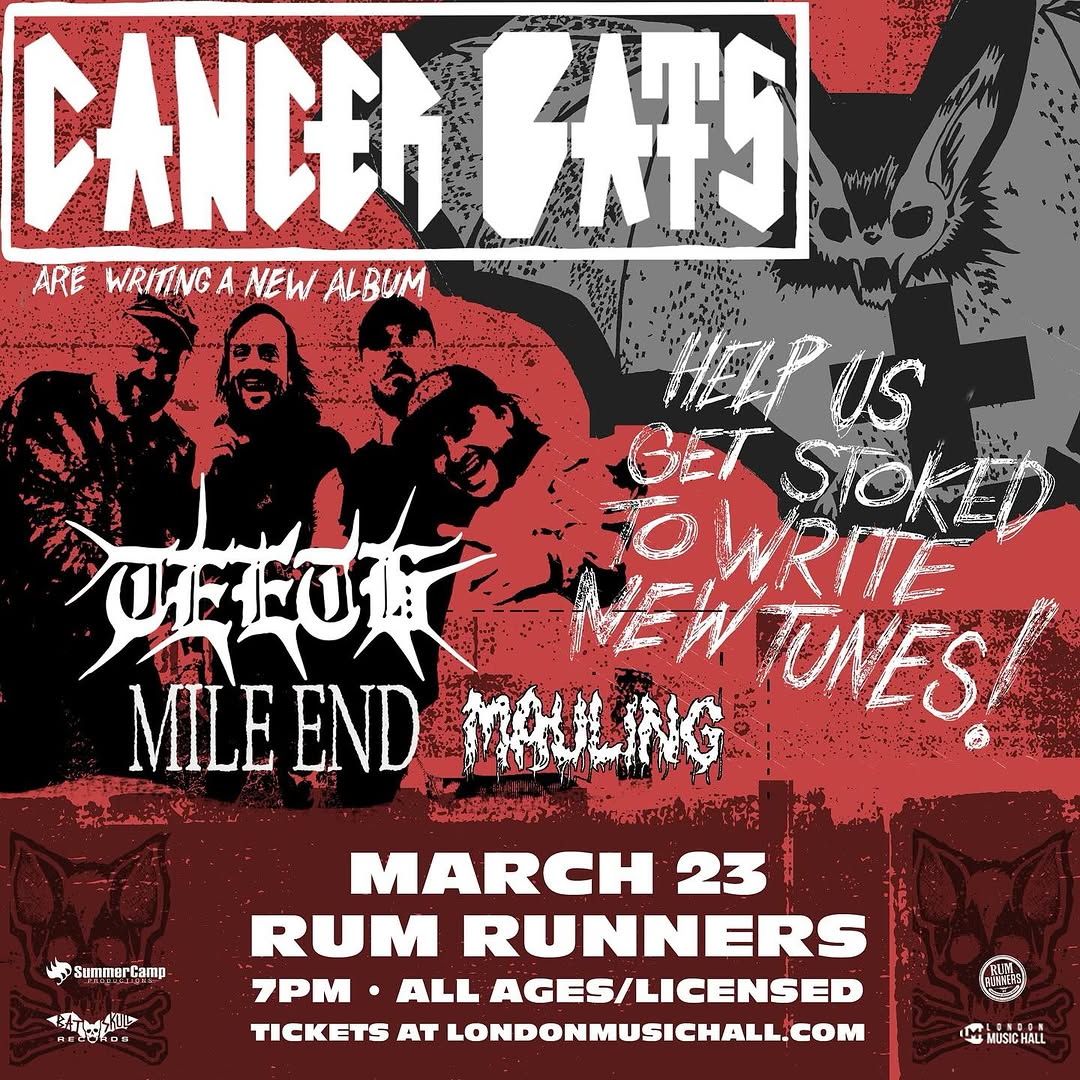 Mauling Announced as Support for Cancer Bats Gig at Rum Runners