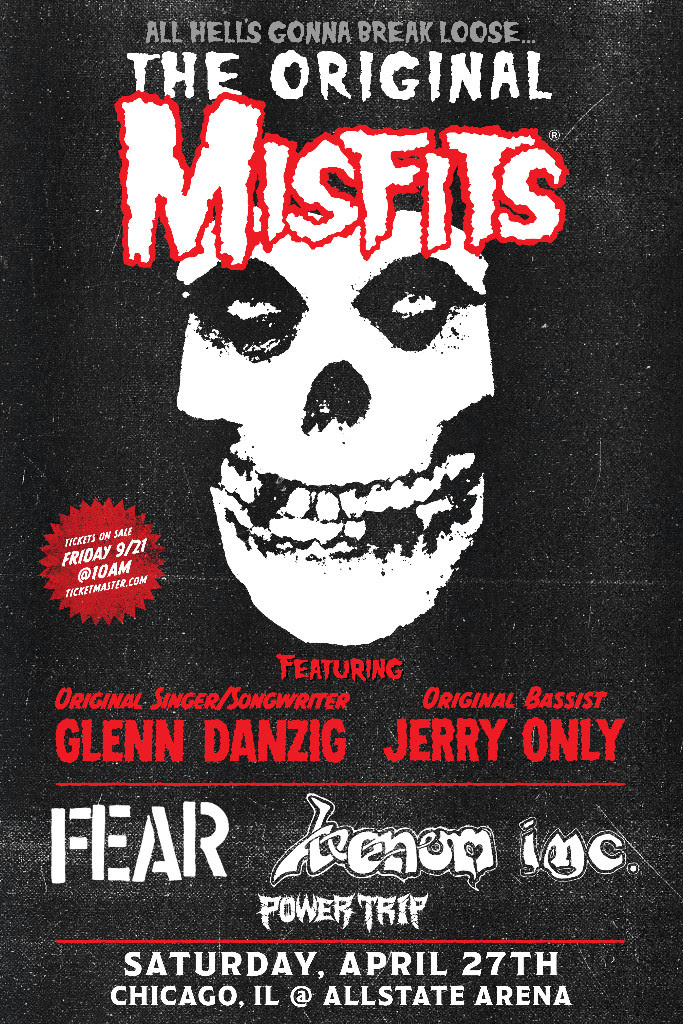 Misfits book April 2019 show at Chicago’s Allstate Arena