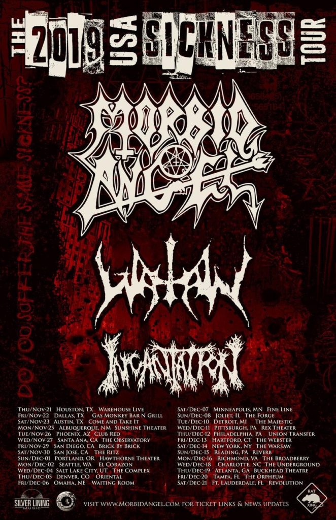 MORBID ANGEL: Legendary Death Metal Titans Announce US Headlining Tour With Watain And Incantation