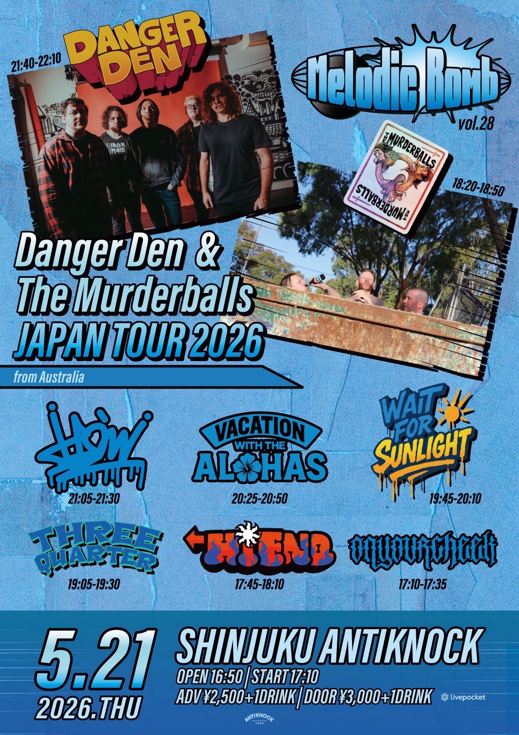 Melodic Bomb vol.28 -Danger Den / The Murderballs JAPAN TOUR 2026-